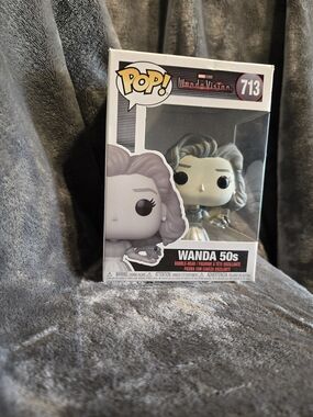 Funko Pop! Marvel WandaVision - Wanda 50s #713 Black & White Vinyl Figure NIB